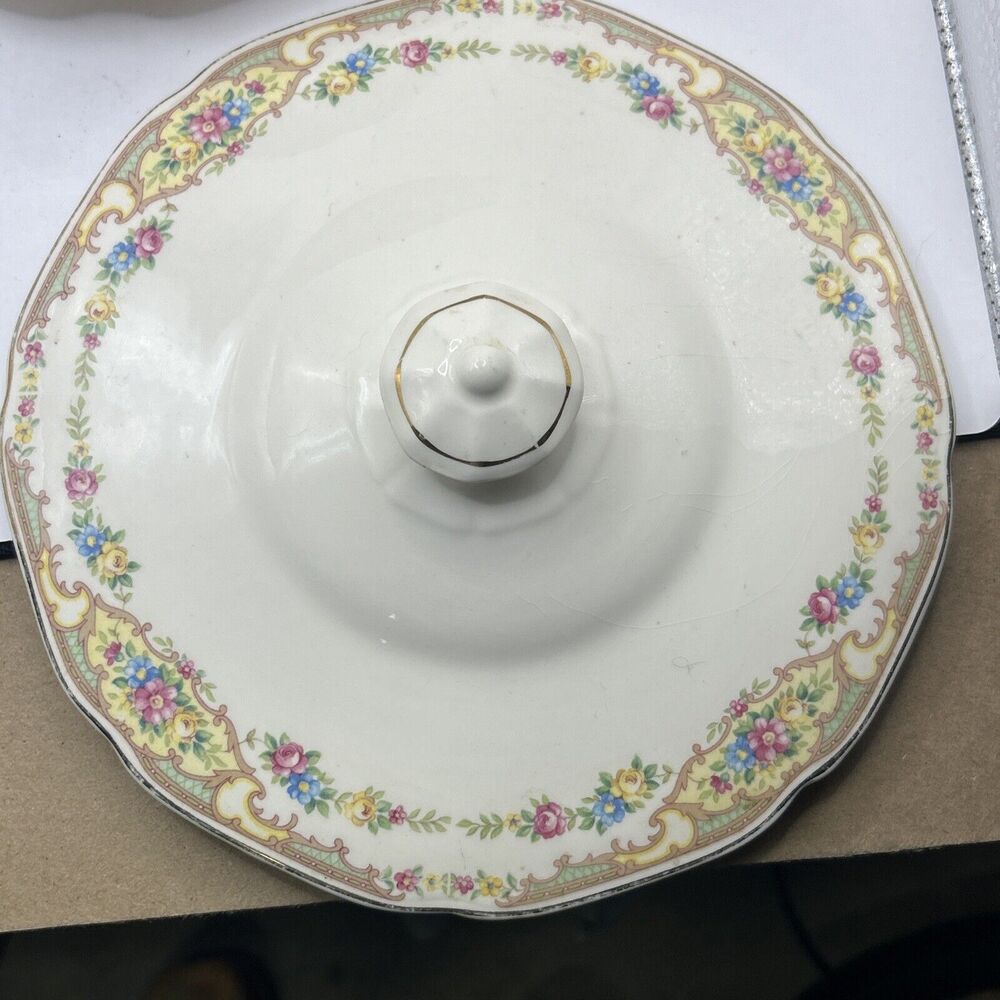 Antique 1930’s Mt Clemens MILDRED Casserole Covered Vegetable Dish And Plate - Picture 7 of 16